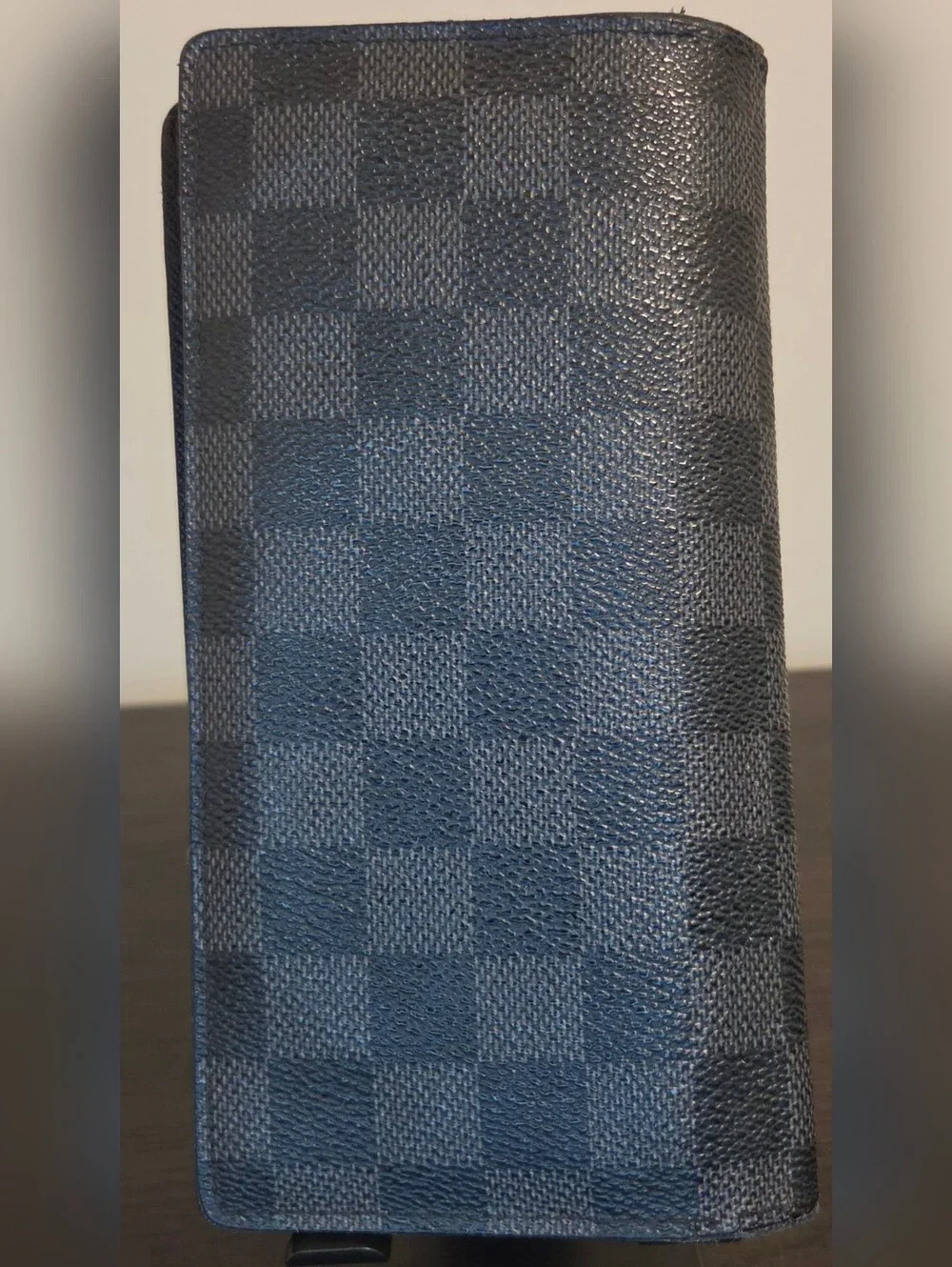 Louis Vuitton Damier Cobalt Brazza Long Wallet Bifold Zip Coin Purse France-COA